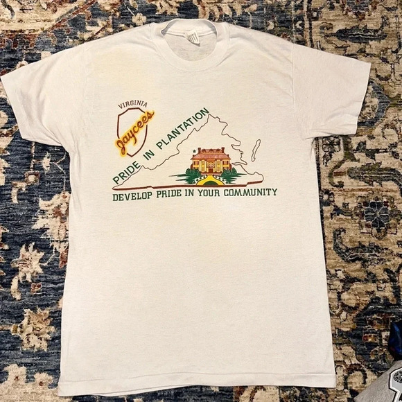 Vintage SINGLE STITCH t-shirt size sport—t by stedman Virginia Jaycees unisex LG - Picture 10 of 10